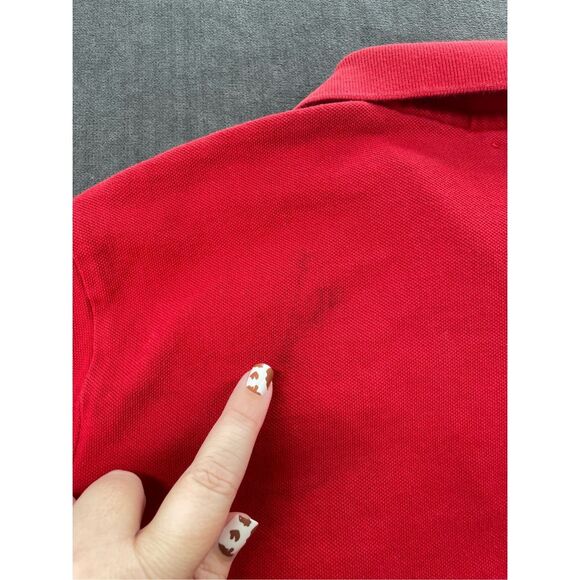 Polo Ralph Lauren Big Pony Polo Shirt Mens M Red Custom Slim Fit Classic 3 - Picture 10 of 11